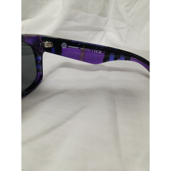 Burberry Cat Eye Women\'s BE4424 Sunglasses Purple Plaid Frame main image 6